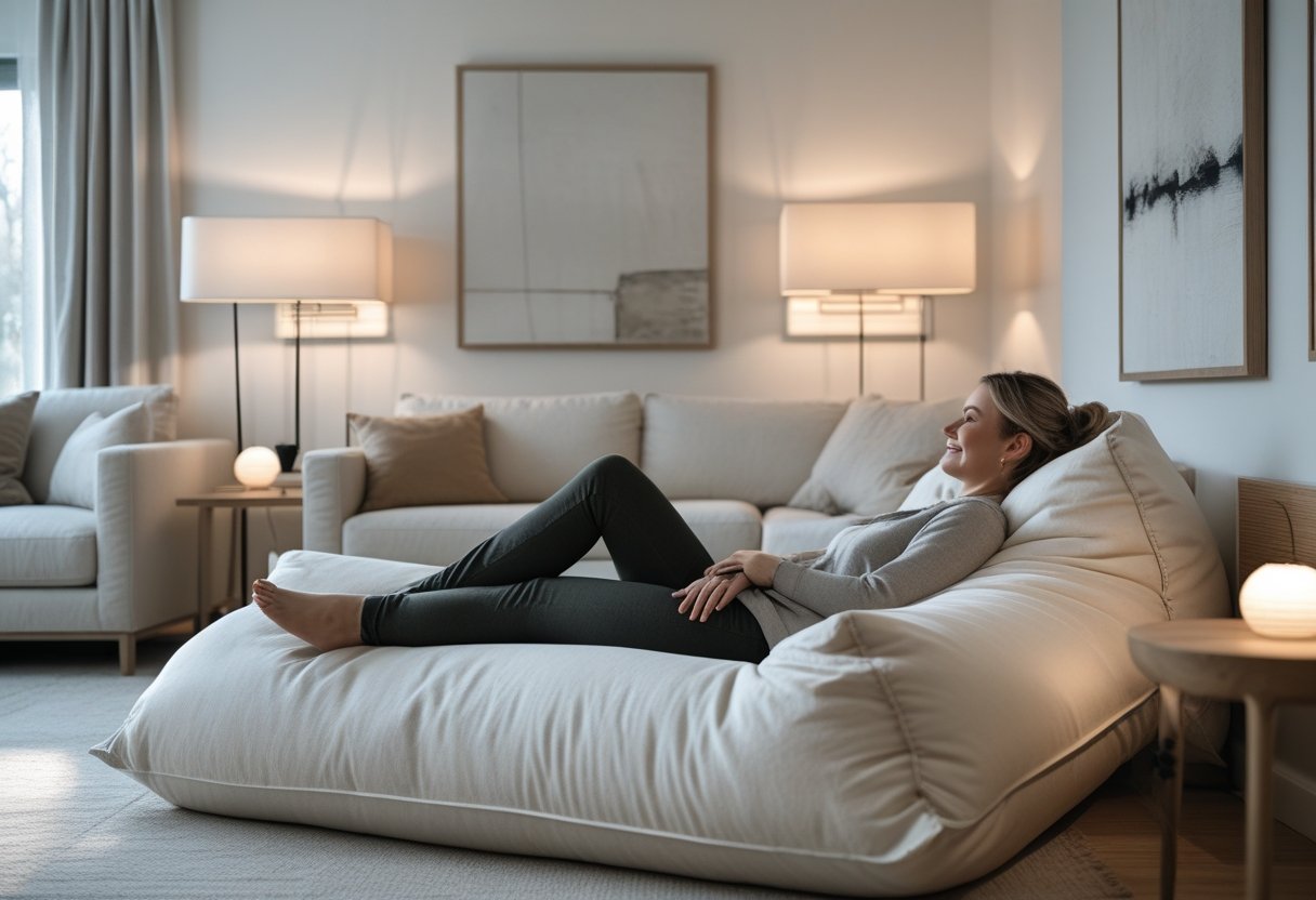 Sådan skaber du den perfekte afslapning i stuen med kropspuder og lamper til stuen i galleristil